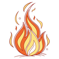 Stylized Fire Flames heat energy