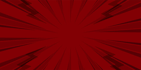 Red comic sunburst effect background with halftone. pop art comic-style vector background. Suitable for templates, sale banners, events, ads, web and pages