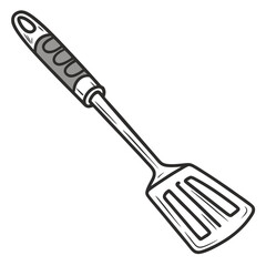 Grilling Spatula With Gray Handle kitchen utensil cooking tool