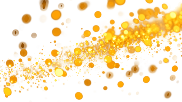 Gold glittering light particles star dust magic sparks Glow glitter light effect Gold luminous point
