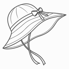 Wide brimmed sun hat with bow sunhat fashion