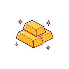 Shiny Gold Bars Wealth, Luxury, and Prosperity Illustration