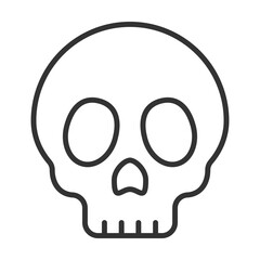 Skull Icon Outline Style. Vector Illustration Design