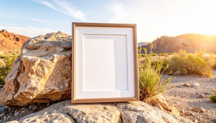 Frame in Dry Desert Nature