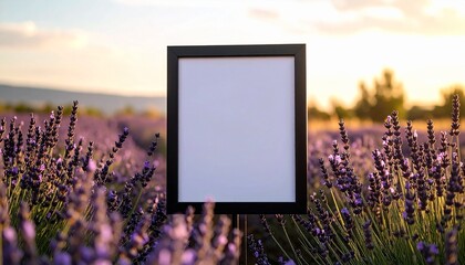 Frame in Lavender Sunset Field