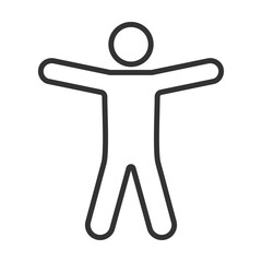 Human Body Icon Outline Style. Vector Illustration Design