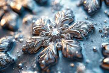 Close-up of silver flowers.