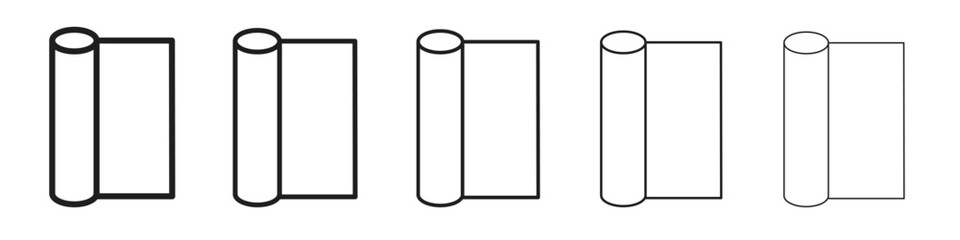 Aluminum foil icon design symbol collection for graphic design. EPS 10