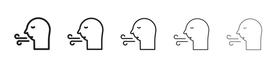 Breath icon design symbol collection for graphic design. EPS 10