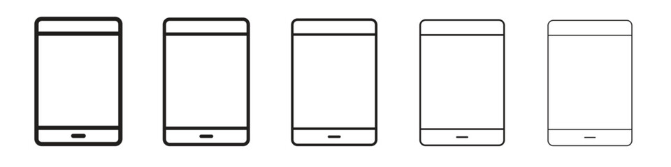 Cell phone icon design symbol collection for graphic design. EPS 10