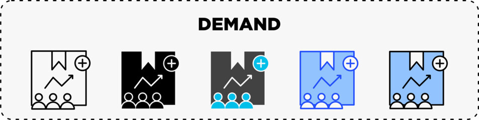 Demand Icon Pack Line Glyph Outline Icon