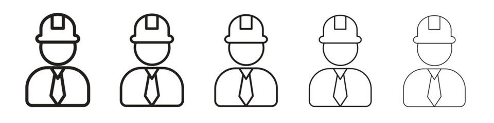 Civil Engineer icon design symbol collection for graphic design. EPS 10
