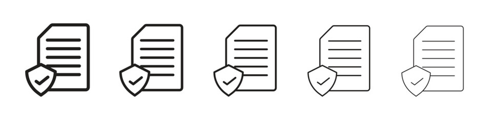 Contract coverage icon design symbol collection for graphic design. EPS 10