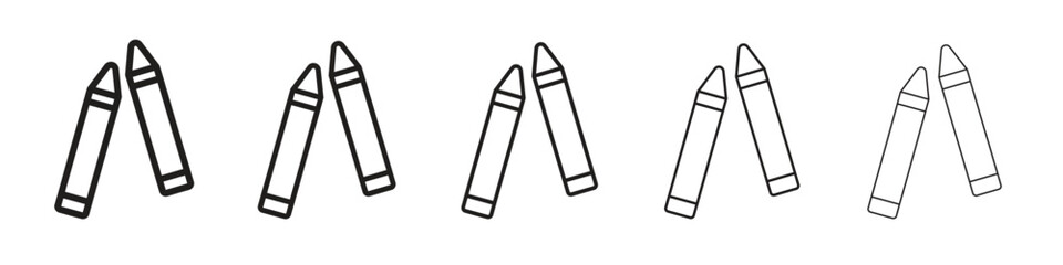 Crayon icon design symbol collection for graphic design. EPS 10