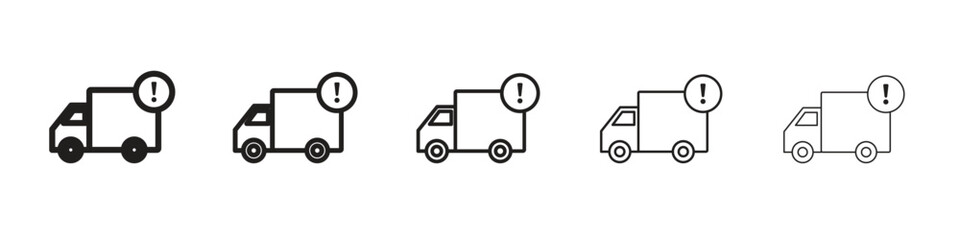 Delivery delay icon design symbol collection for graphic design. EPS 10