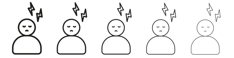 Depression icon design symbol collection for graphic design. EPS 10