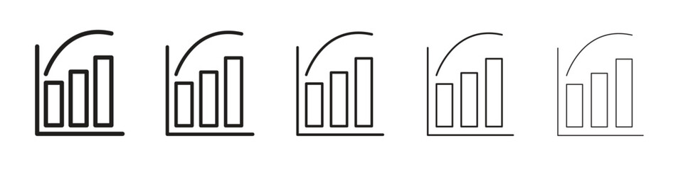 Diminishing returns icon design symbol collection for graphic design. EPS 10