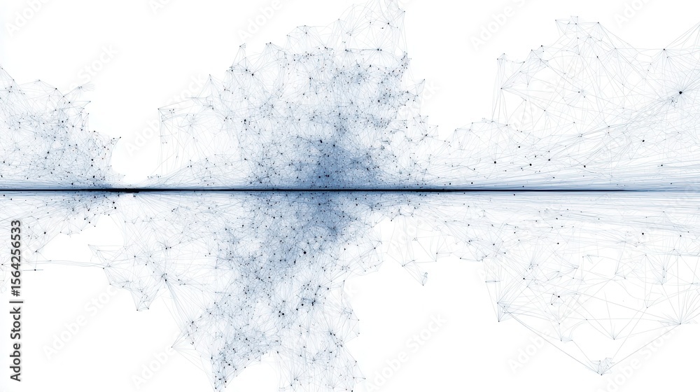 Aufkleber Abstract network design with interconnected points and lines.