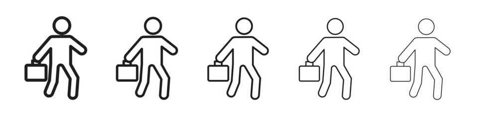 Going to work icon design symbol collection for graphic design. EPS 10