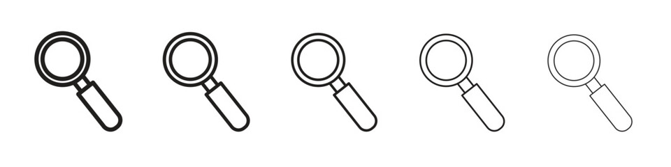 Investigate icon design symbol collection for graphic design. EPS 10