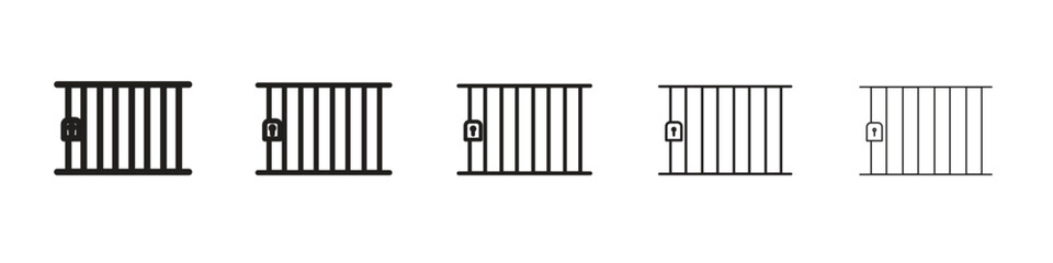 Jail icon design symbol collection for graphic design. EPS 10