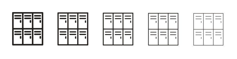 Locker icon design symbol collection for graphic design. EPS 10