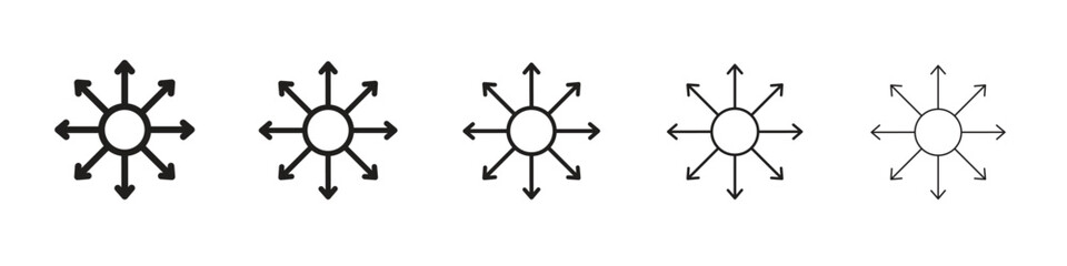 Multi channel icon design symbol collection for graphic design. EPS 10