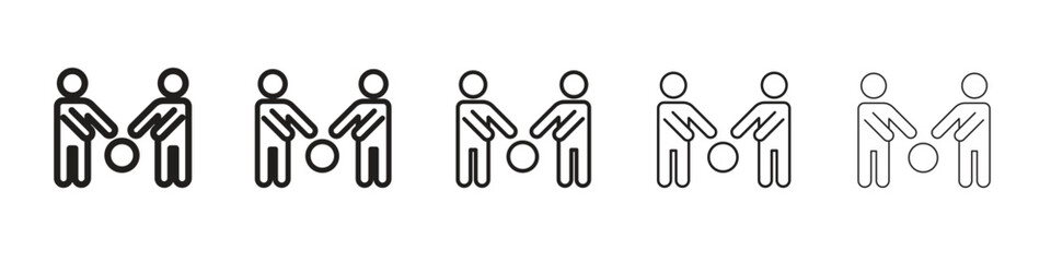 People playing Ball icon design symbol collection for graphic design. EPS 10