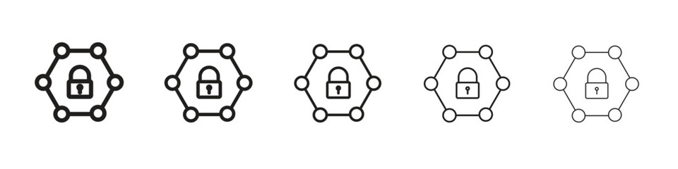 Private network icon design symbol collection for graphic design. EPS 10