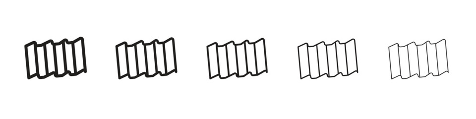 Roof tile icon design symbol collection for graphic design. EPS 10