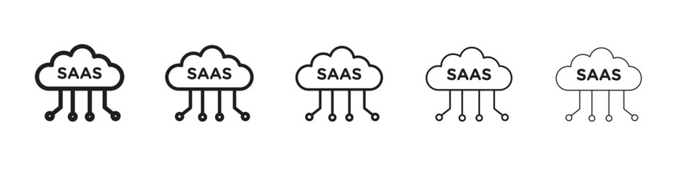 SaaS icon design symbol collection for graphic design. EPS 10