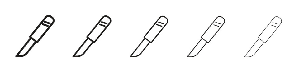 Scalpel icon design symbol collection for graphic design. EPS 10