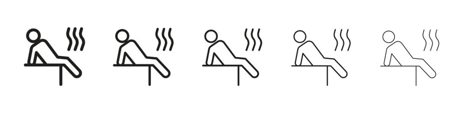 Sauna icon design symbol collection for graphic design. EPS 10