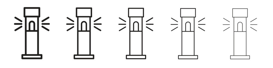 Solar Garden Light lamp icon design symbol collection for graphic design. EPS 10