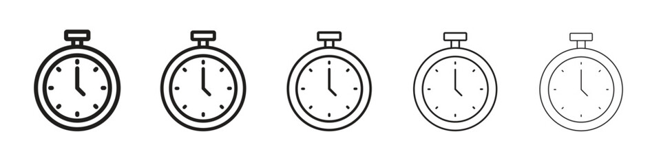 Stopwatch icon design symbol collection for graphic design. EPS 10