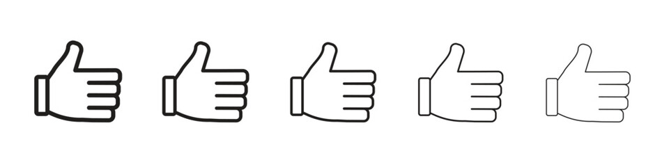 Thumb up icon design symbol collection for graphic design. EPS 10