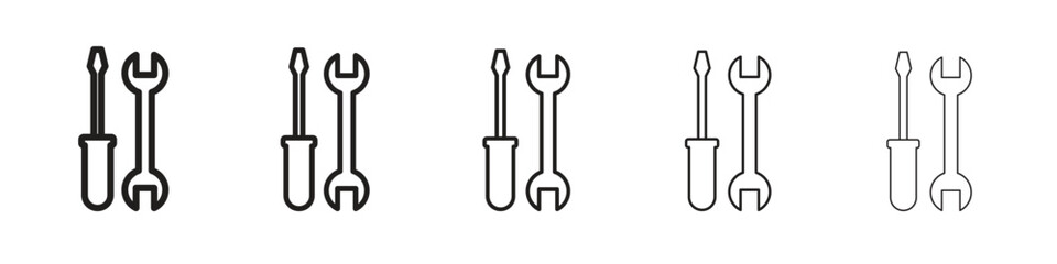 Tools icon design symbol collection for graphic design. EPS 10