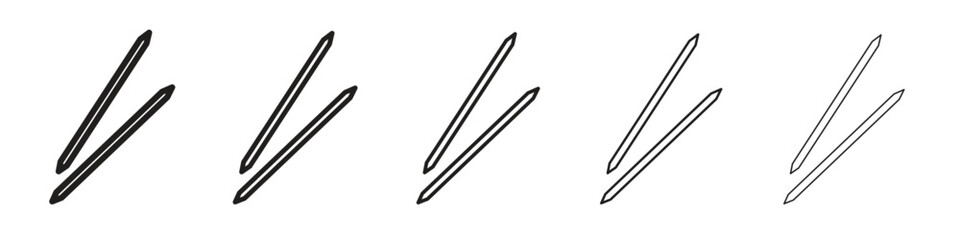 Toothpick icon design symbol collection for graphic design. EPS 10