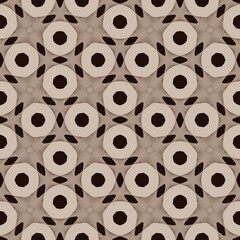 Black and white seamless polka dot pattern with vintage metal texture design
