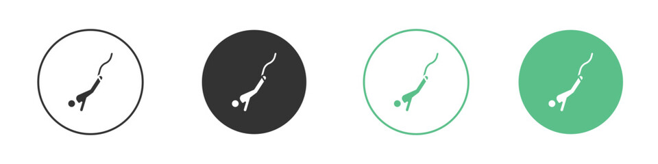 Bungee jumping icon symbol illustration doodle set. EPS10