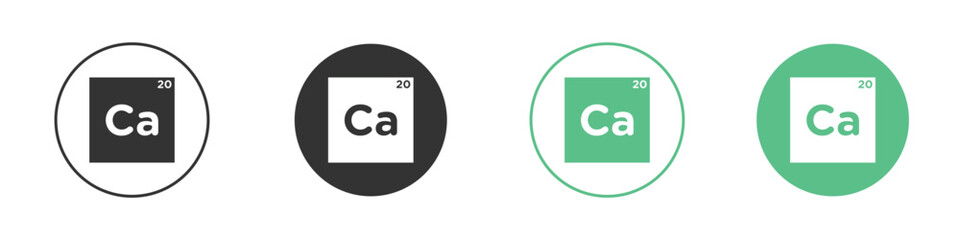 Calcium icon symbol illustration doodle set. EPS10