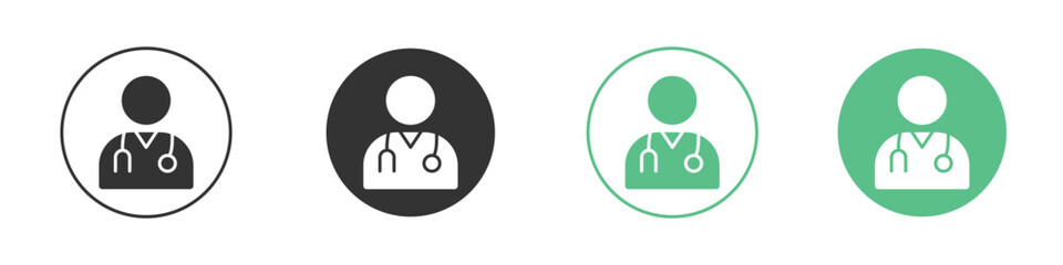 Doctor icon symbol illustration doodle set. EPS10