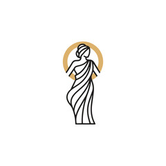 Greek lady logo