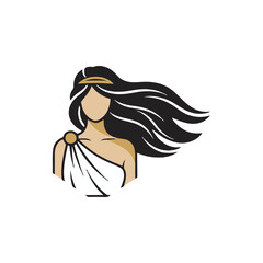Greek lady logo
