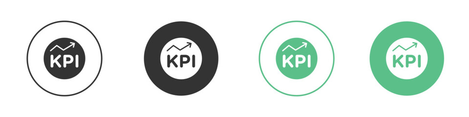 KPI icon symbol illustration doodle set. EPS10