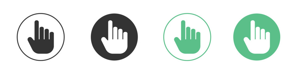 Pointing hand icon symbol illustration doodle set. EPS10