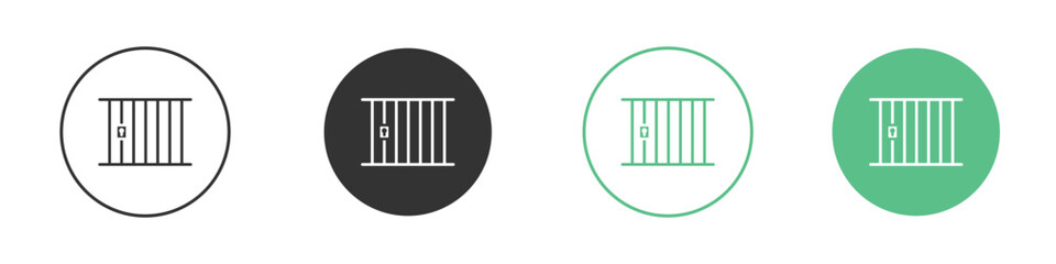 Prison icon symbol illustration doodle set. EPS10