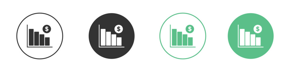 Revenue icon symbol illustration doodle set. EPS10