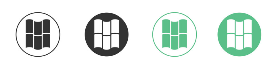 Roof tile icon symbol illustration doodle set. EPS10