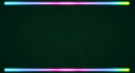 Obraz premium A mesmerizing cosmic expanse reminiscent of a distant nebula framed by vibrant neon lights illuminating an interstellar